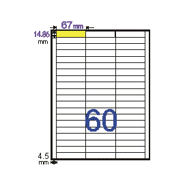 (#27) L1567 (60格) A4三用電腦標籤20